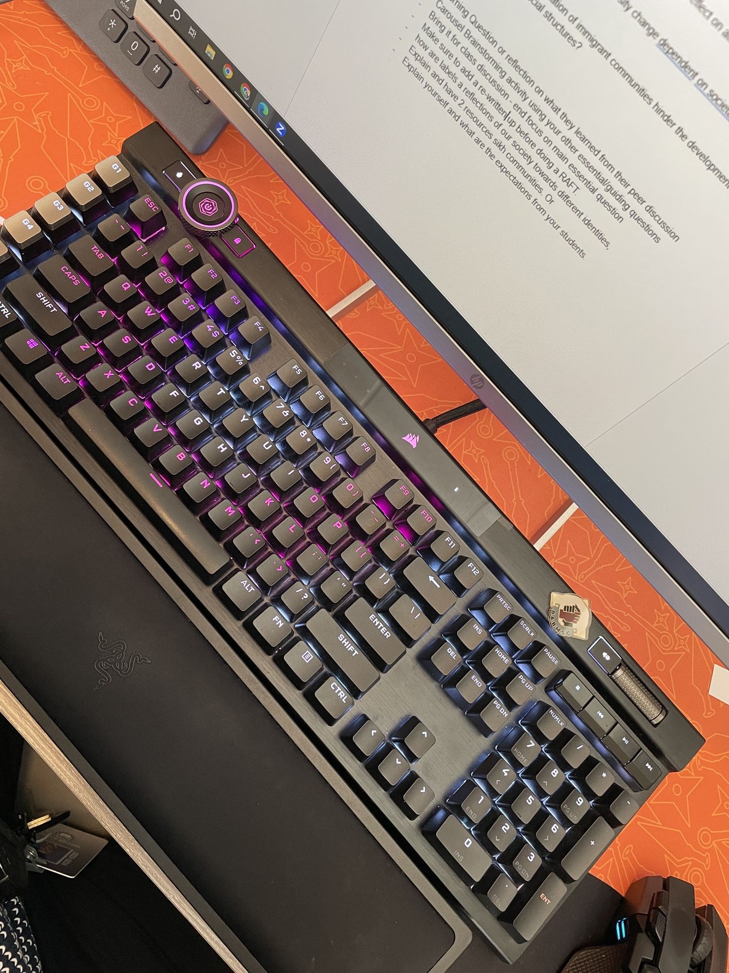 Corsair K100 Wired Keyboard.