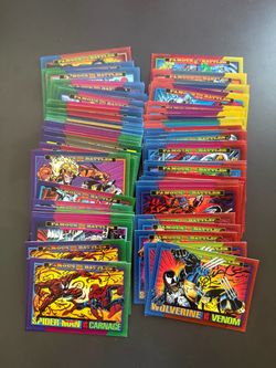 Lot of 100 of the 1993 MARVEL UNIVERSE SKYBOX FAMOUS BATTLES SERIES 4 (each.50¢ )