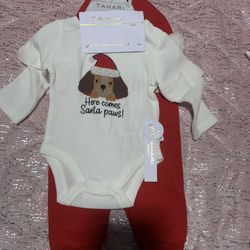 Nwt Tahari Baby Unisex 3 Piece Bodysuit Onesie Set3/6 Months 