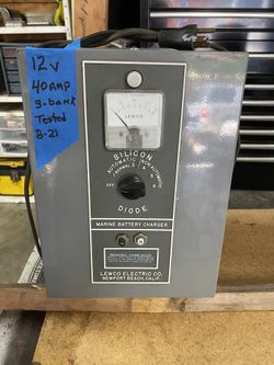 Lewco Electric Marine Battery Charger 12V 40 Amp 3 Bank