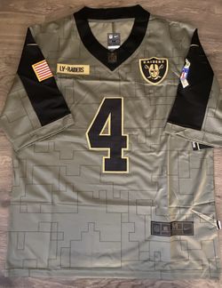Derek Carr Raiders Salute To Service Jersey Brand New Mens Medium 2X 3X for Sale in San Jose CA OfferUp