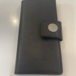 Black Leather Credits Card Holser (unisex) 