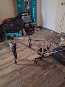 Bare Bicycle Frame with Fork and Chain