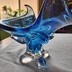 Murano Style Glass (Blue Med)