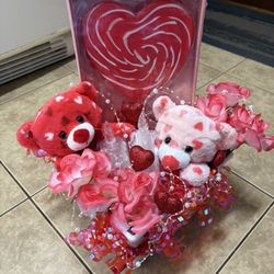 💖💖 Eternal Mothers Day Bouquet Basket With Lights 💖💖
