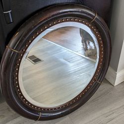 Leather Bound Mirror 