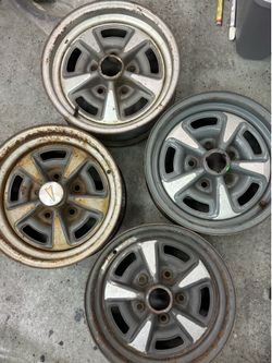 14x6 Pontiac Rally 2 rims.  4.75