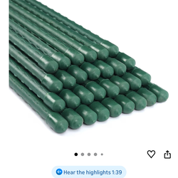 Garden stakes - 48 inches/4 feet - 25 pieces, New