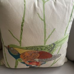 Beautiful  Pillow  Tropical Colored Bird