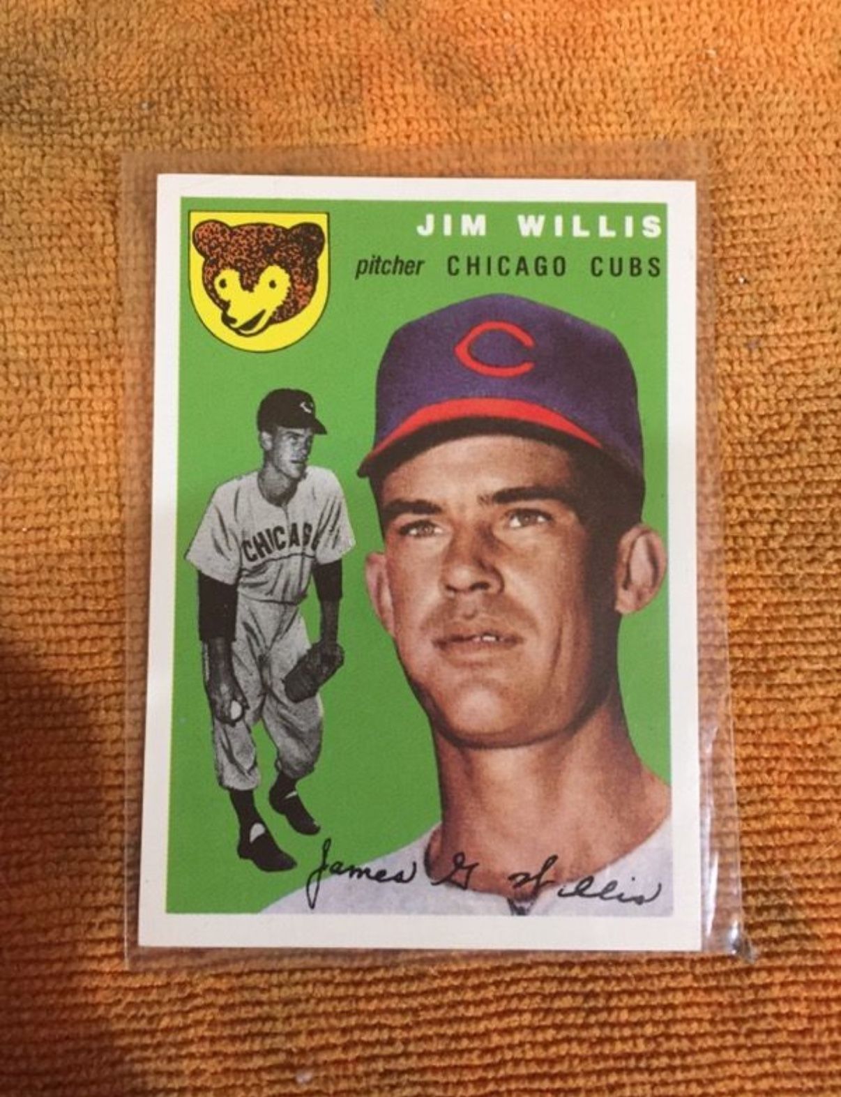 1954 Cubs baseball cards Jim Willis