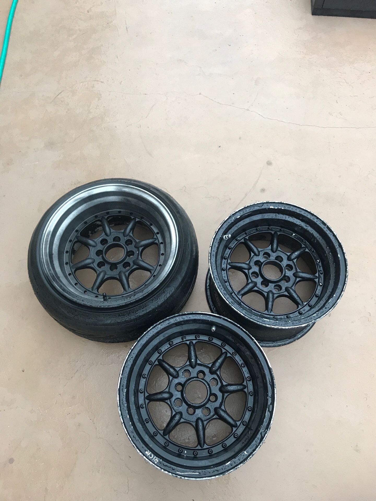 (3) 15x9 0 offset XXR 002 4x100/4x114.3 drift spares