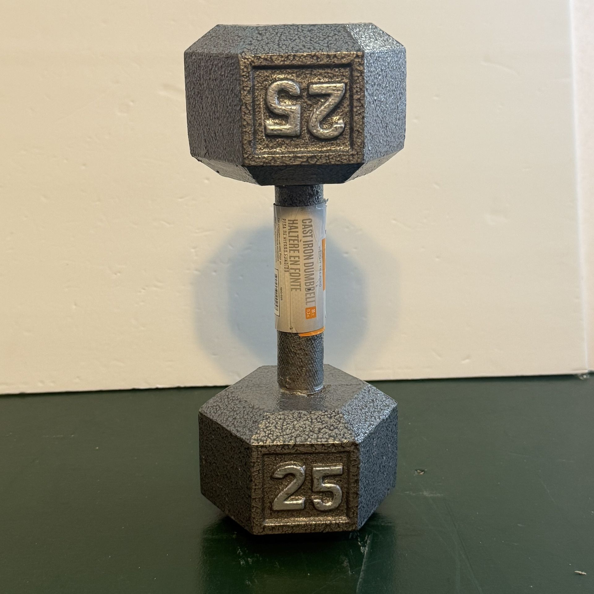 25 lb Cast Iron Dumbbell