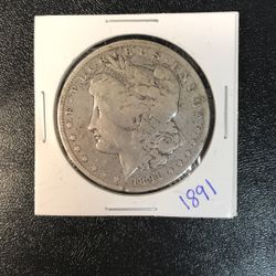 1891 Morgan Dollar 90% Silver