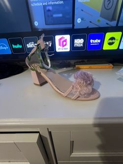 Floral pink heels