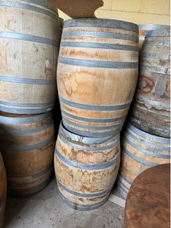 Empty wine barrels available for sale $65 each