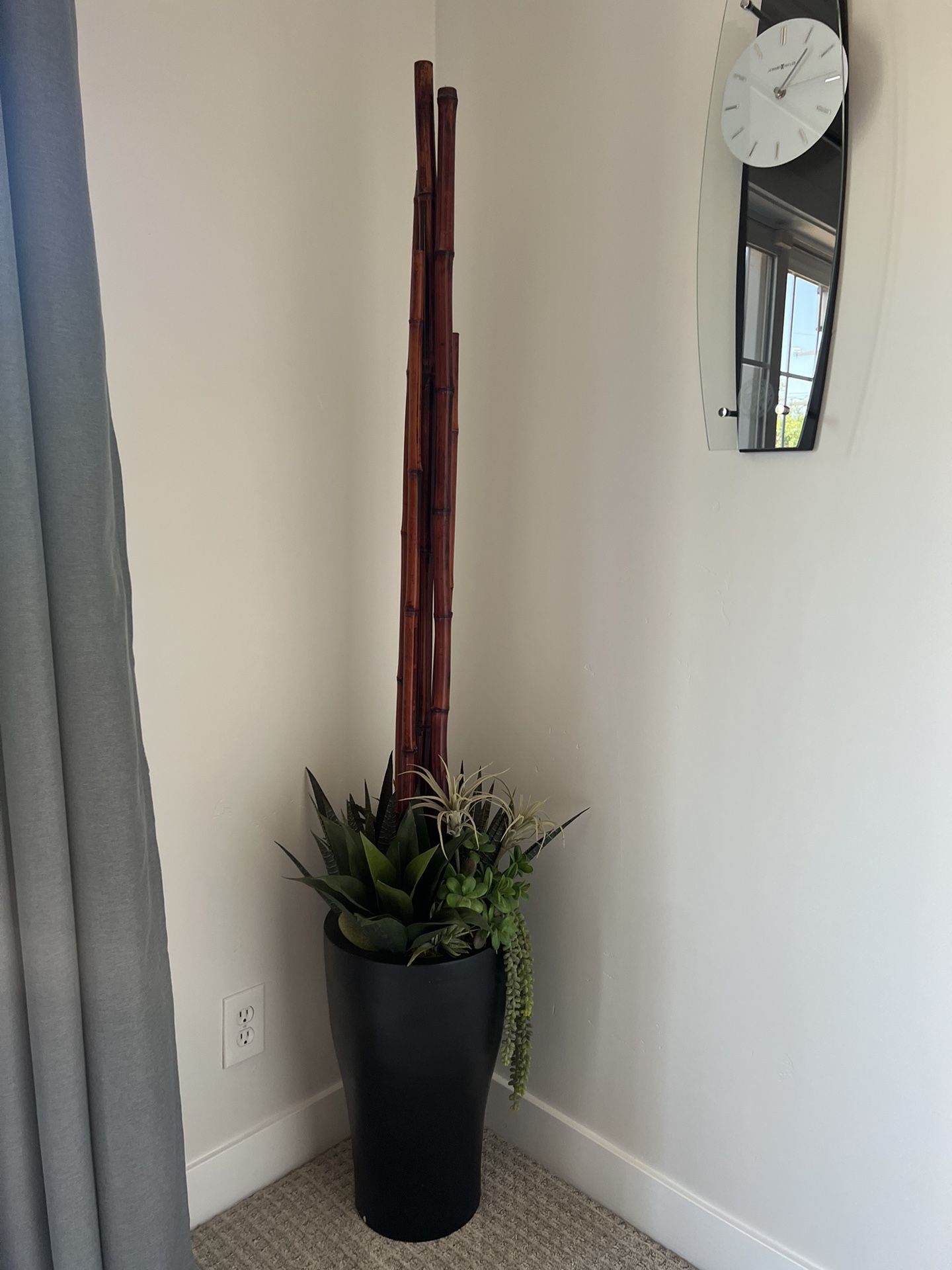 Bamboo fake plant decor