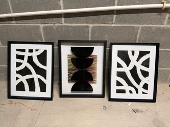 🖤🤍 Modern Abstract Wall Art – Set of 3
