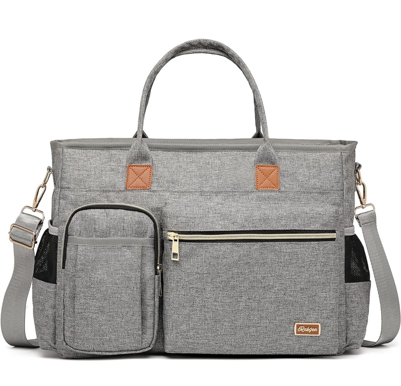 Laptop Tote Bag, Middle Size Computer Messenger Teacher Bag with 15.6'' Padded Laptop Sleeve