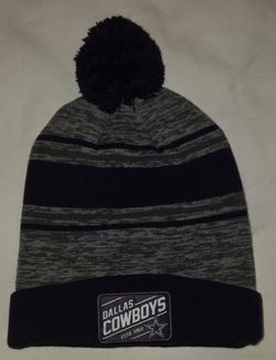 NFL - Dallas Cowboys - Knit Beanie Pom - One Size - Blue / Gray
