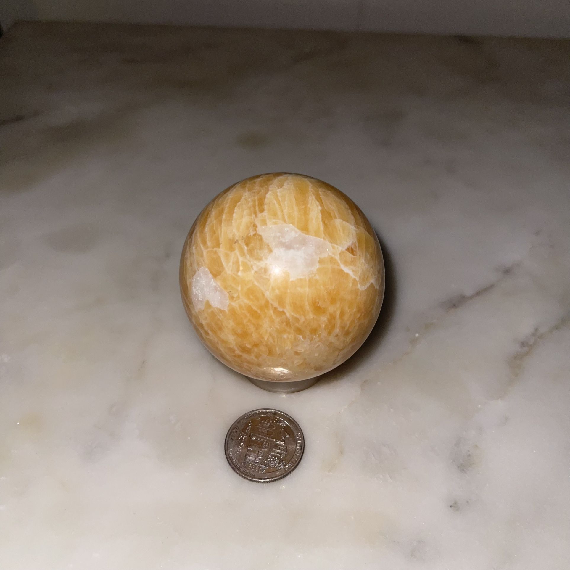 Orange Calacite Sphere 