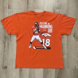 Vintage 2012 Nfl Peyton Manning Denver Broncos Afc MVP Pro Bowl T-Shirt Size L Condition 10/1 Flaws worn  Brand NFL