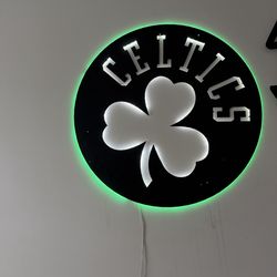 Boston Celtics LED Backlit Metal Wall Sign