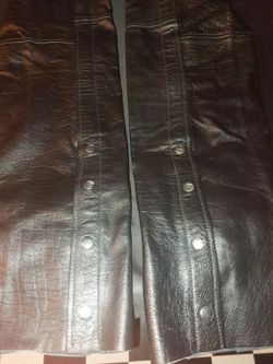 Leather motorcycle chaps