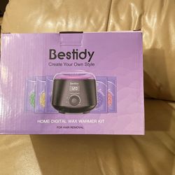 Waxing Kit Wax Warmer, Bestidy Digital Wax Kit with Hard Wax Beads for Women