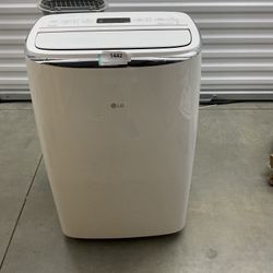 LG Dual Inverter 10000-BTU DOE (115-Volt) White Vented Wi-Fi enabled Portable Air Conditioner with Remote Cools 450-sq ft
