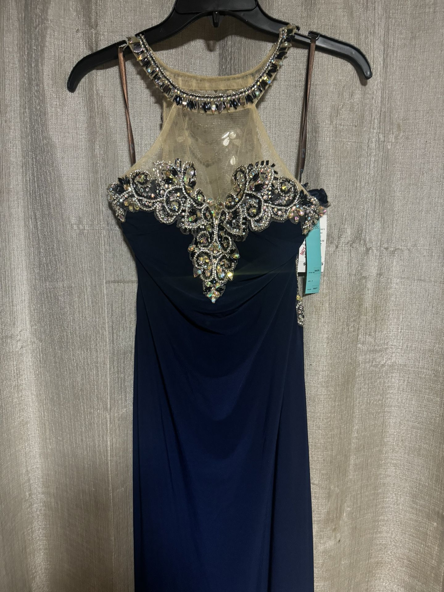 Navy Prom Dress Size 2