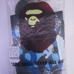 Blue Bape Hoodie Size Medium Blue 