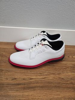 New Nike Air Jordan ADG 5 White Black Red FQ6642-103 Golf Shoes Size Men's 9