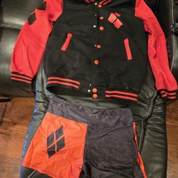 Harley Quinn Bomber Jacket And Hotpants