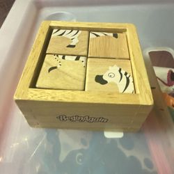  Wooden Safari Animal Block Puzzle