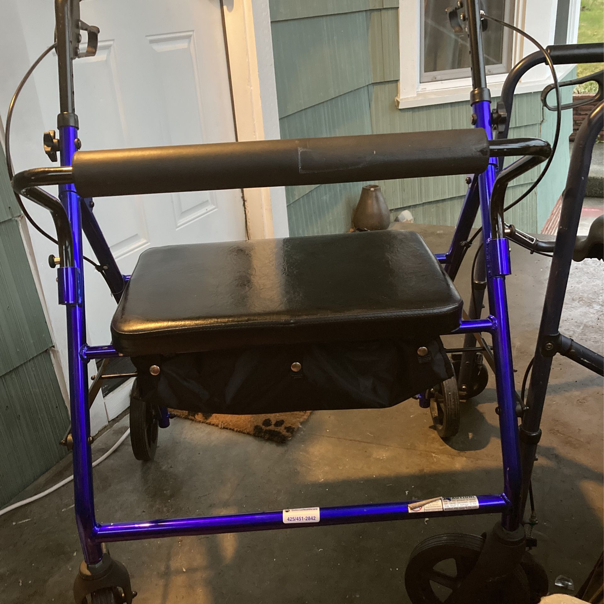 Roscoe Aluminum Bariatric Rollater Walker Chair 