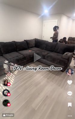 Dark grey sectional couch