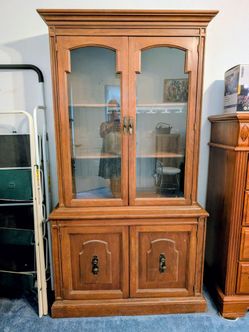 2 China/Curio Cabinets & Sofa Table