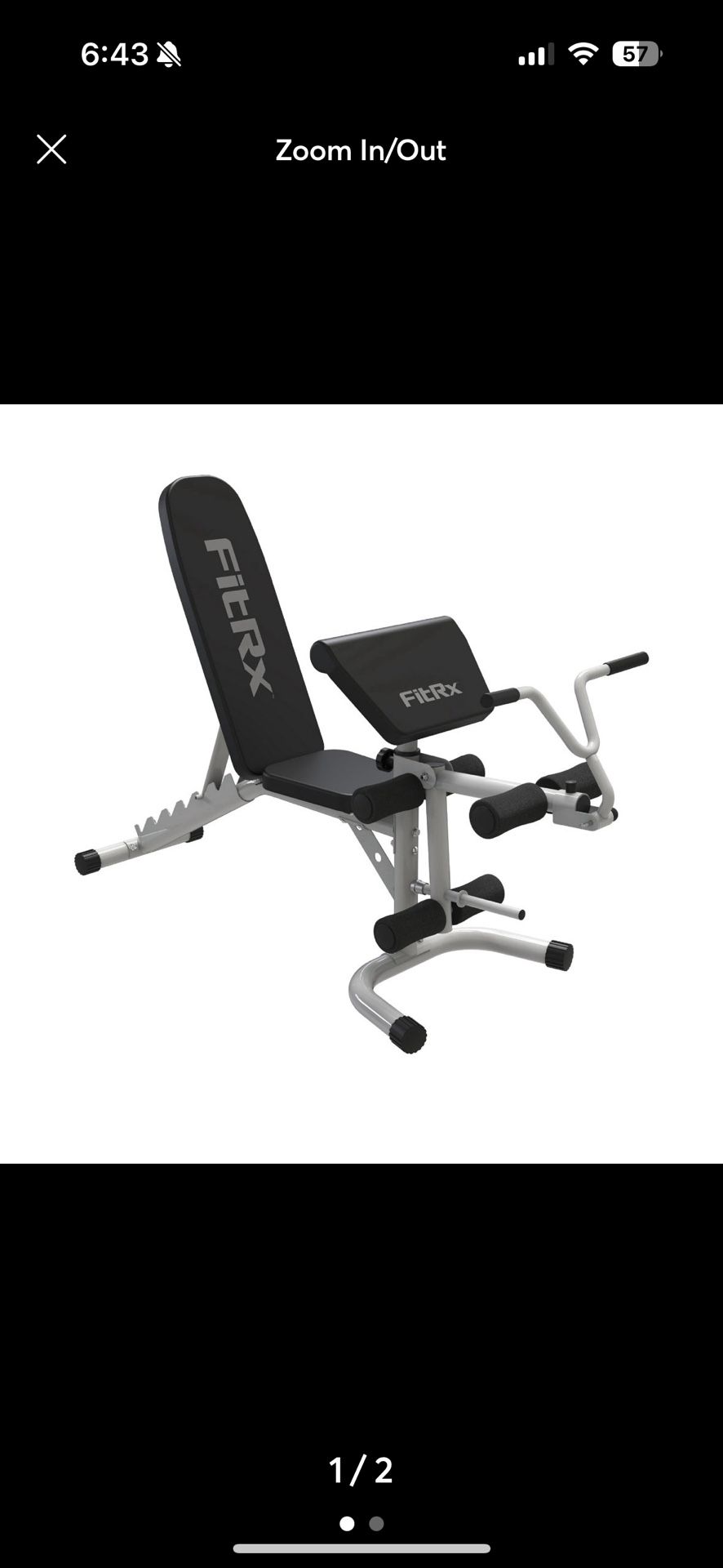 Fitness bench and rack new in box. i have also available olympic bars and bumpers if interested