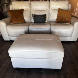 Genoa Coconut Living Room Set w/ottoman 
