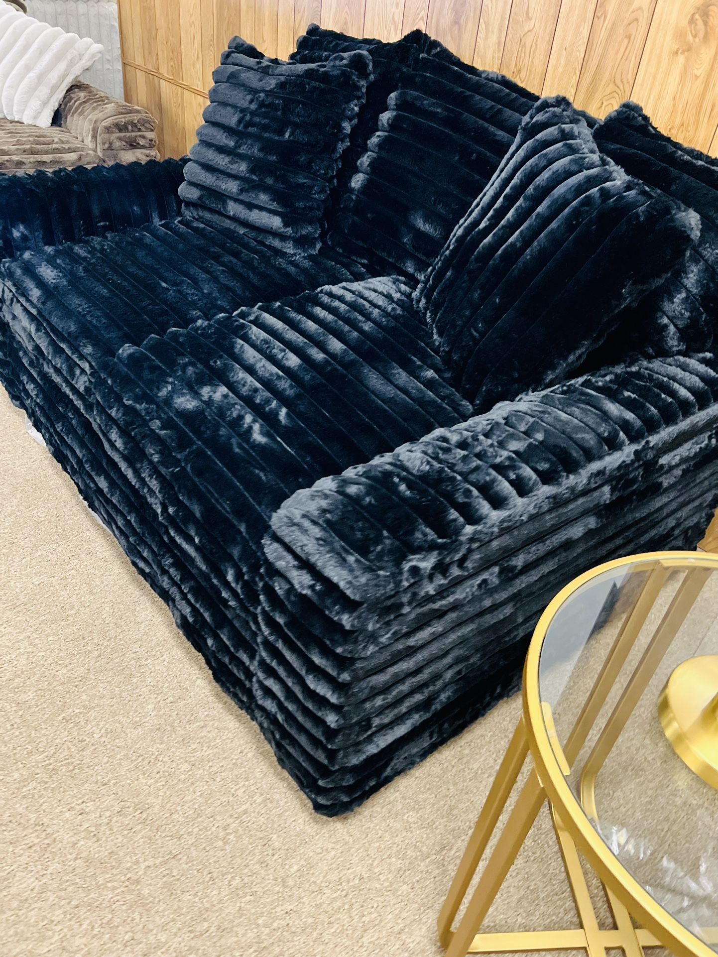 Gorgeous Royal Black Couch!