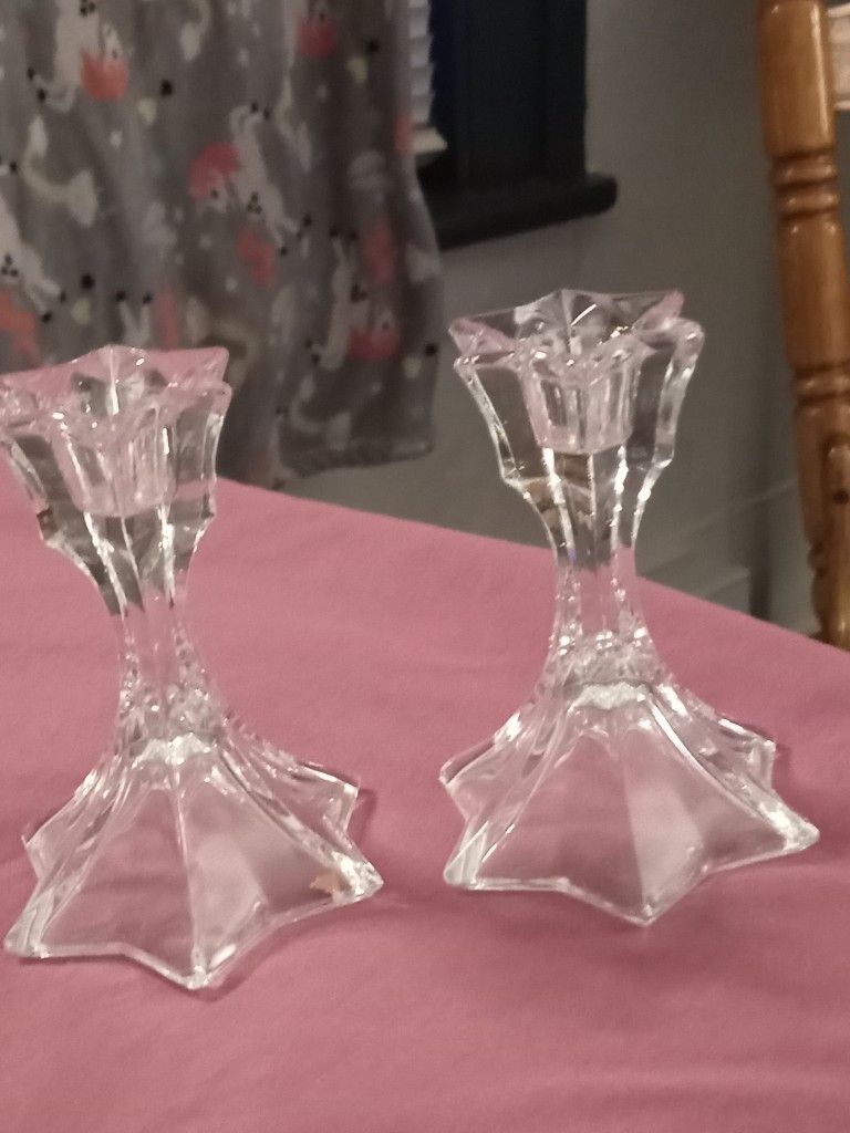 Crystal Candlestick Holders