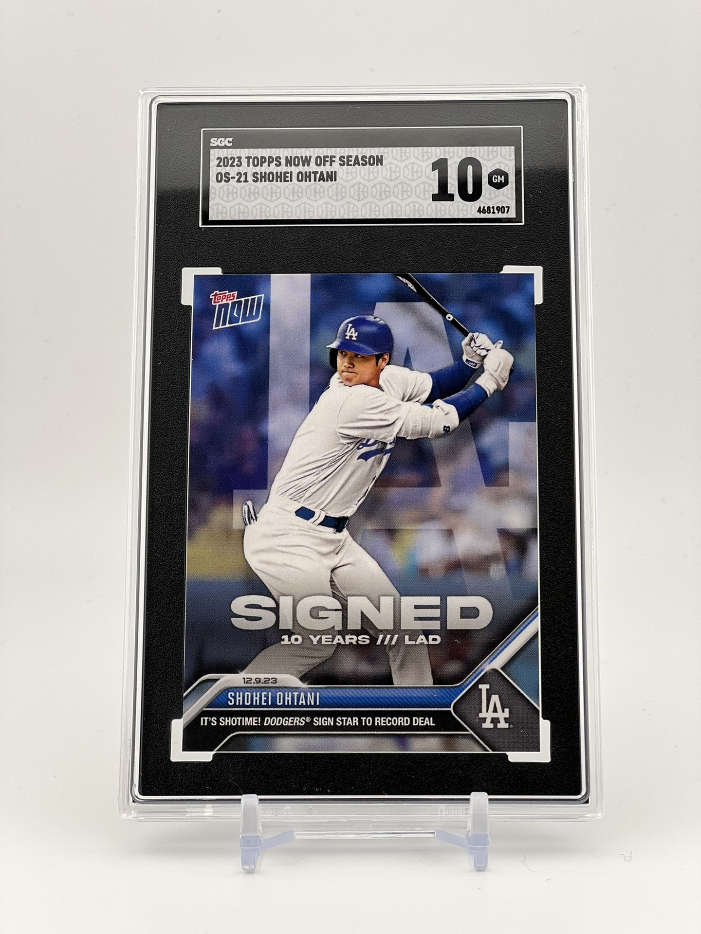 2023 Shohei Ohtani OS-21 Topps Now Sgc 10