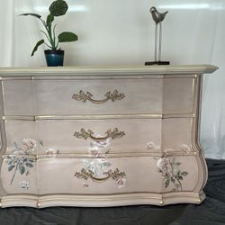 1966 Vintage Bombe Dresser By Thomasville 