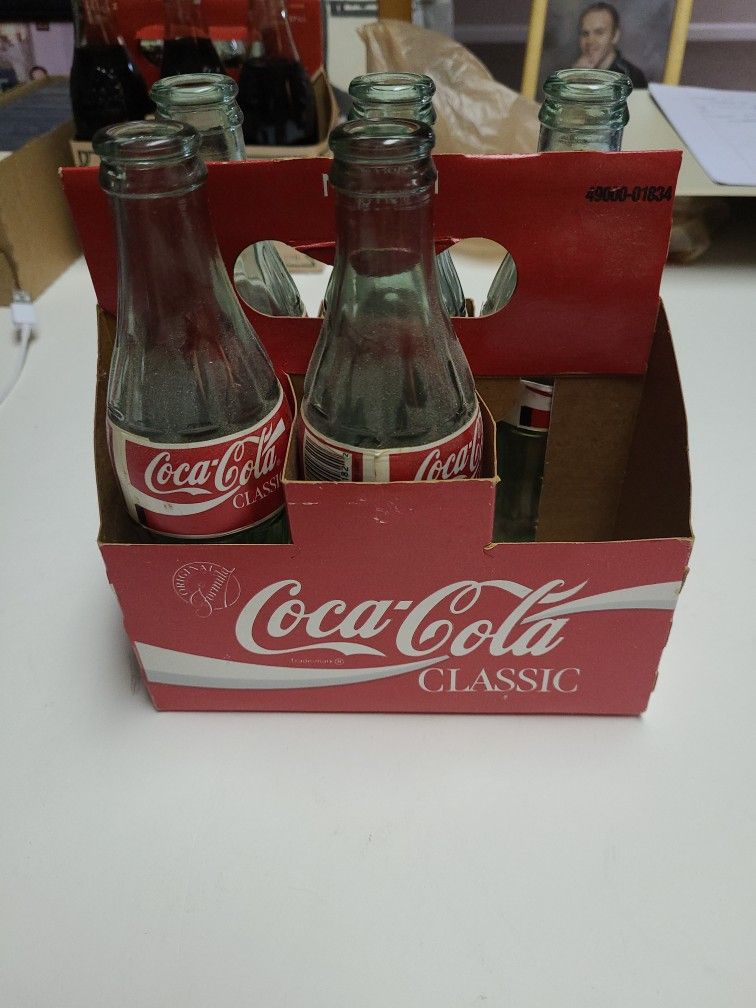 Coca Cola Six Pack Of 5 Empty Bottles