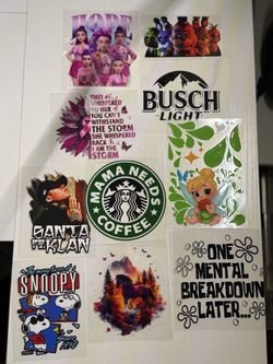 3-4” uv dtf decals