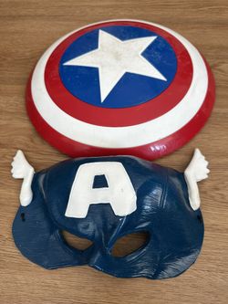 Captain America Kid Vinyl 1/4 Mask & Shield Replica Halloween Costume