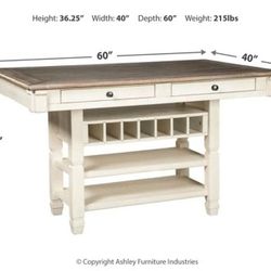 Counter Height Dining Table and Chairs $400