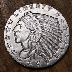 LIBERTY INDIAN 1oz Silver Round