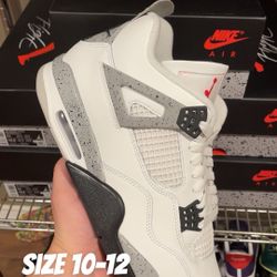 Jordan 4 White Cement 2025 [Sizes 10-12]