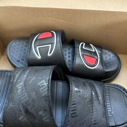 Champion and Puma Slides